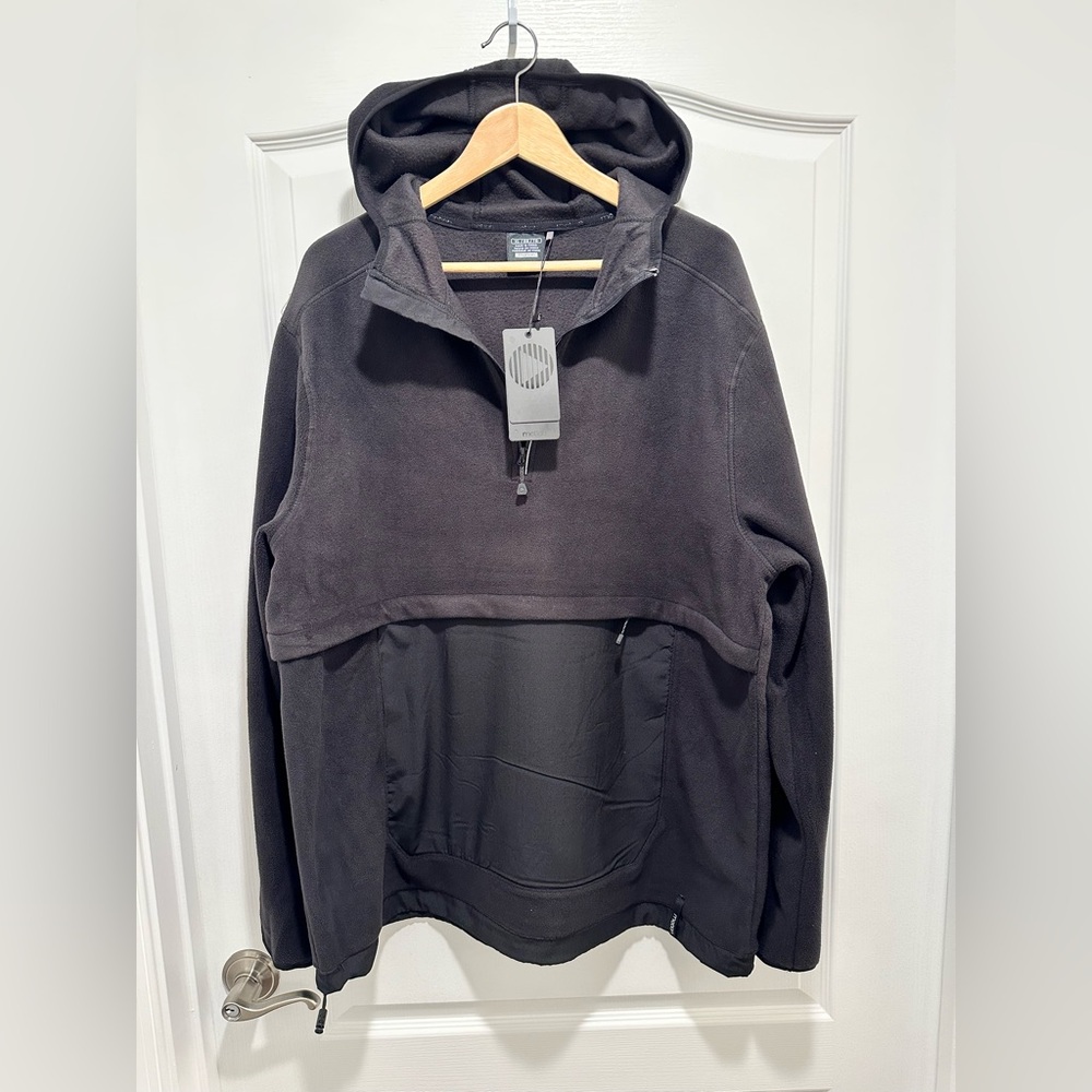 Men’s Motion BLACK 3/4 Zip Large Front Pocket Hoodie, Various Sizes - NWT